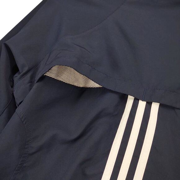 ADIDAS Women's S Full Zip Navy Lightweight Outdoor Track Running Jacket Striped - Picture 4 of 6